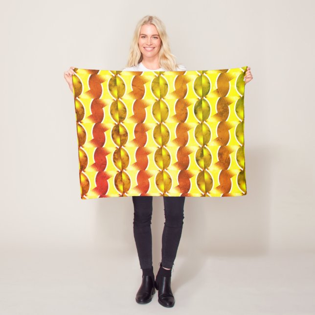 Manta Polar naranja retro de papel tapiz 1970 (In situ)