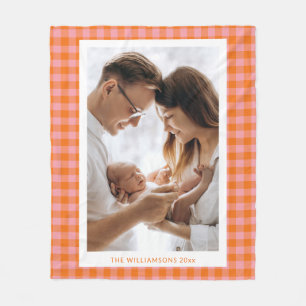 Manta Polar Naranja rosado de color rosa de color burdo foto v