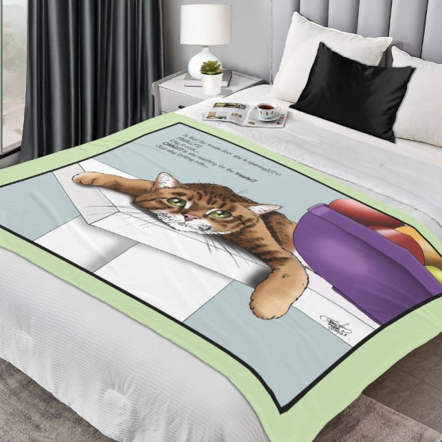 Manta Polar Naranja Tabby Tratamientos Cutos (Subido por el creador)