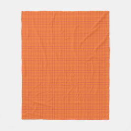 Manta Polar Naranja Tartan Pattern Fleece Blanket