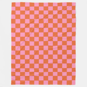 Manta Polar Naranja y rosa de verificación