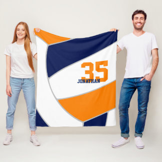 Manta Polar naranjas azul marino chicas de voleibol gigantesco