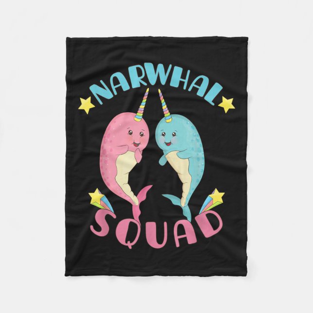 Manta Polar Narwhal Squad Cute Kawaii Narwhale (Anverso)
