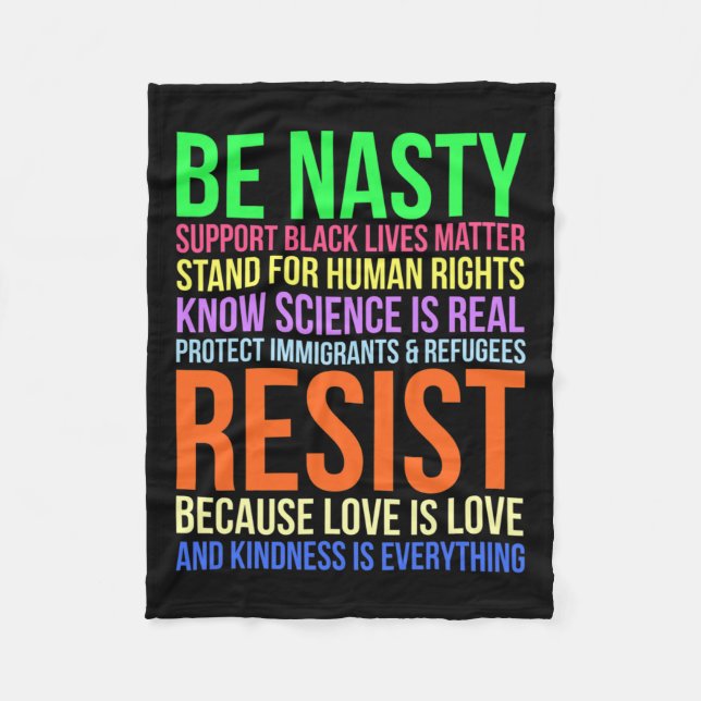 Manta Polar Nasty Resist Lgbtq Human Rights Science Be Kind Fu (Anverso)
