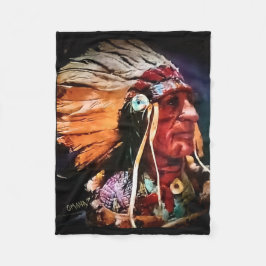 Manta Polar Native American Chief Fleece Blanket