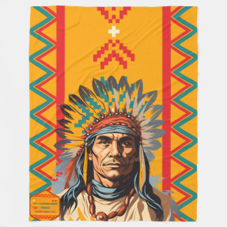 Manta Polar  Native American Tribal Custom Family Name Blanket