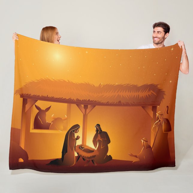 Manta Polar Natividad Niño Jesús María José Navidades (In situ)