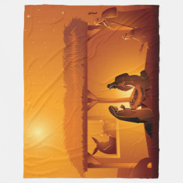 Manta Polar Natividad Niño Jesús María José Navidades