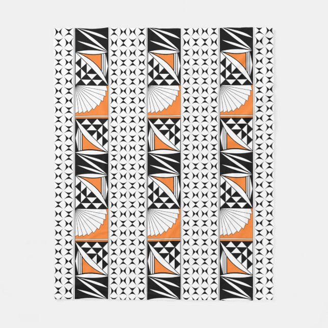 Manta Polar Nativo del suroeste amanecer en Naranja (Anverso)