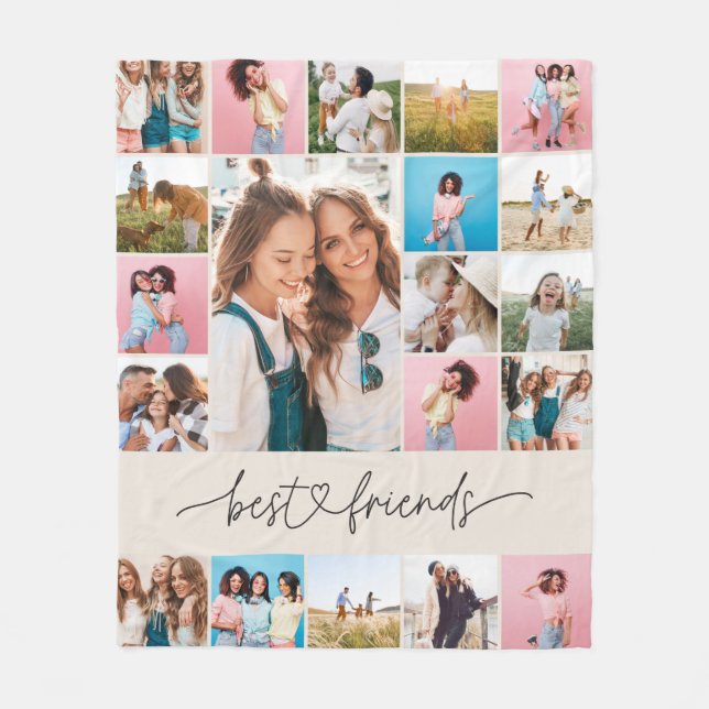 Manta Polar Natural 20 foto moderna escritura mínima simple (Anverso)