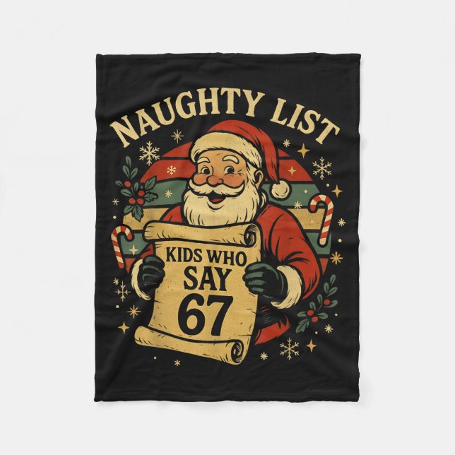 Manta Polar Naughty List Kids Who Say 67 Funny Teacher Christm (Anverso)