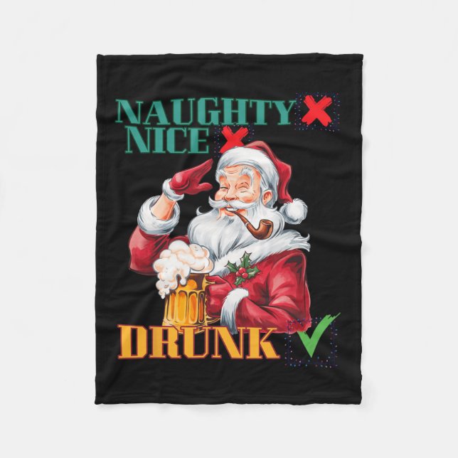 Manta Polar Naughty Nice Drunk (Anverso)