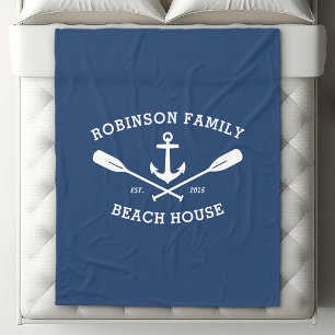 Manta Polar Nautical Anchor Oars Nombre familia Beach Lake Hou