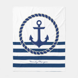 Manta Polar Nautical Boat Name,Anchor Naval Blue Stried