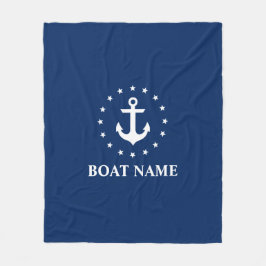 Manta Polar Nautical Boat Name Anchor Stars Naval Azul