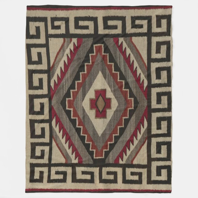MANTA POLAR NAVAJO INDIAN ANTIQUE TAPESTRY (Anverso)