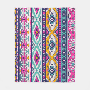 Manta Polar Navajo tribal vintage: patrón retro