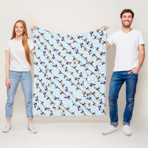 Manta Polar Navidad con Muchos Muñecos de Nieve