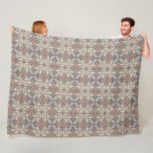 Manta Polar Navidad con patrón tejido de Fair Isle acogedor