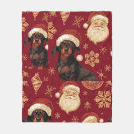 Manta Polar Navidad Dachshund