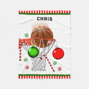 Manta Polar Navidad de baloncesto