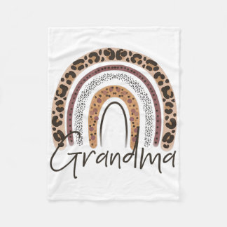 Manta Polar Navidad de la abuela Rainbow Cheetah Leopardo