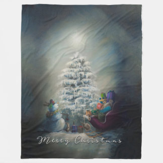 Manta Polar Navidad de medianoche