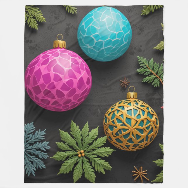 Manta Polar Navidad Decoración Blanda Gran Cama (Anverso)