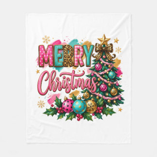 Manta Polar Navidad elegante y alegre
