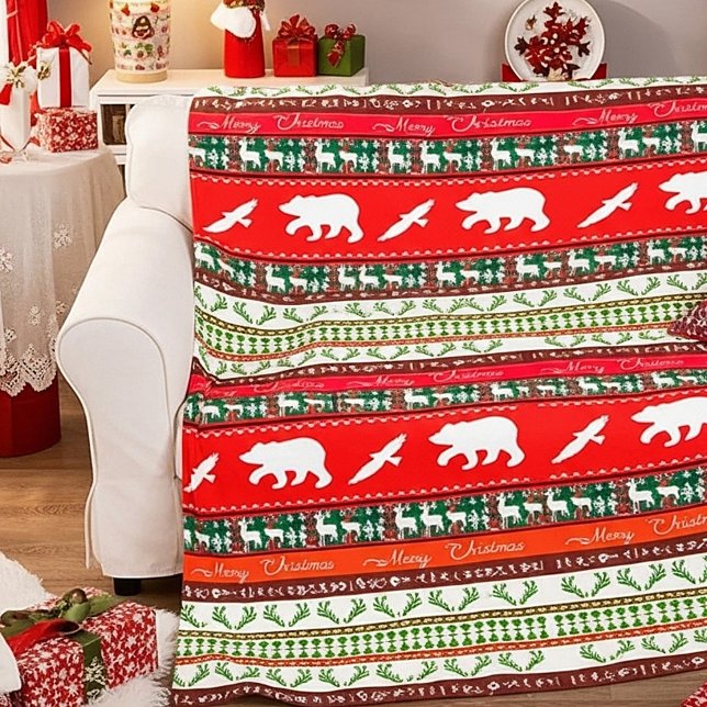 Manta Polar Navidad en el bosque (Subido por el creador)