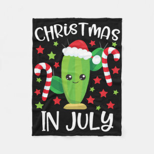Manta Polar Navidad En Julio Cactus Desierto Santa Succulento