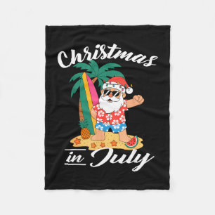 Manta Polar Navidad en julio divertido dabbing santa playa