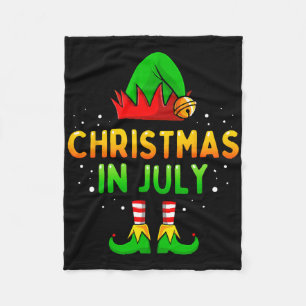 Manta Polar Navidad En Julio Santa Elfo Divertido Xmas Hombres