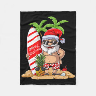 Manta Polar Navidad En Julio Santa Regalos Hawaianos De Surf