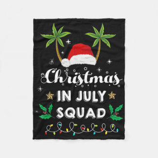 Manta Polar Navidad En Julio Squad Divertido Verano Xmas Santa