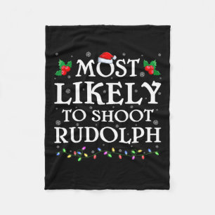 Manta Polar Navidad Familiar Muy Probable De Dispararle A Rudo