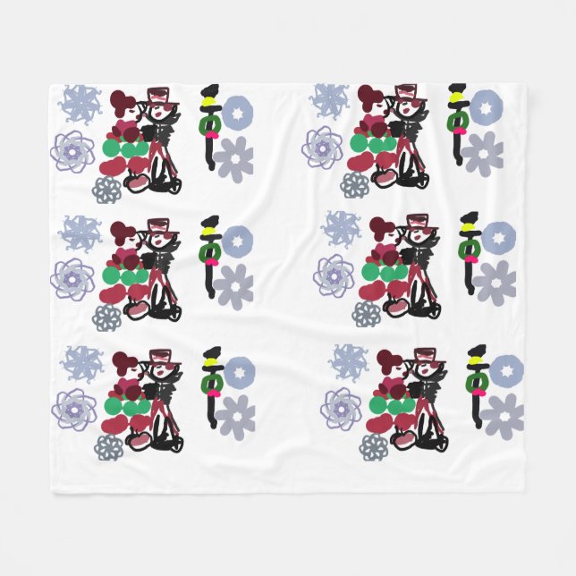 Manta Polar Navidad Hermoso paseo (Frente (Horizontal))