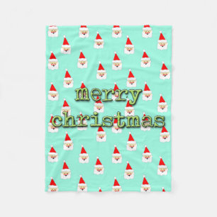 Manta Polar navidad navideña mediados del siglo moderno santa 