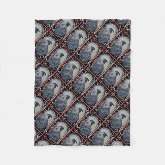 Manta Polar Navidad Nevado del gris africano (Anverso)