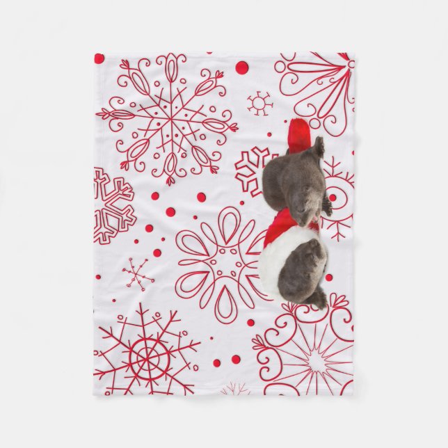 Manta Polar Navidad norteamericano de la nutria de río (Anverso)