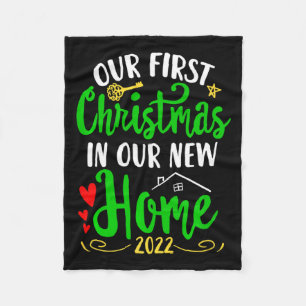 Manta Polar Navidad Nueva Casa Xmas Propietario Nuestro Primer