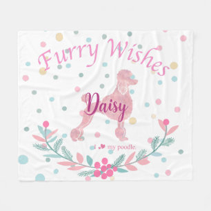 Manta Polar Navidad Rosa Pastel - Nombre Personalizado de Cani
