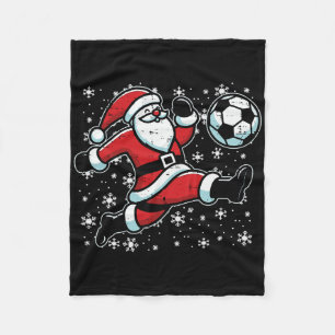 Manta Polar Navidad Santa Fútbol Patada Navidad Fútbol Hombres
