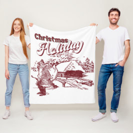 Manta Polar Navidad Vintage 