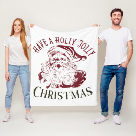 Manta Polar Navidad Vintage Alegre
