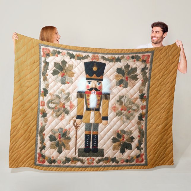 Manta Polar Navidades acolchados Nutcracker Fleece Blanket Gol (In situ)