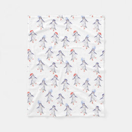 Manta Polar Navidades adoran pingüinos bailarines