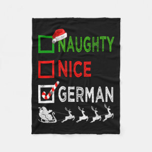 Manta Polar Navidades alemanes traviesos Pajamas Funny Santa