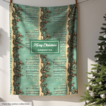 Navidades artísticos de época Carols Pastel Green