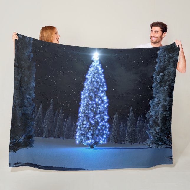 Manta Polar Navidades azules (2002) Fleece Blanket (In situ)